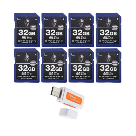 Spartan 32GB Class 10 SD Card (8-Pack) with Micro SD Reader and Writer Bundle - 1