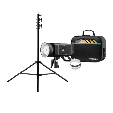 Westcott FJ800 800Ws Touchscreen Strobe with Battery and Heavy-Duty Stand Bundle - 1