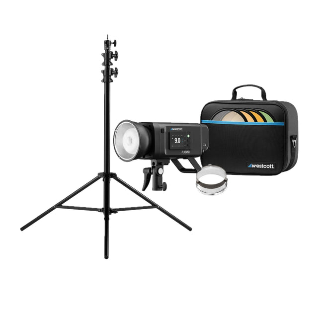 Westcott FJ800 800Ws Touchscreen Strobe with Battery and Heavy-Duty Stand Bundle - 1