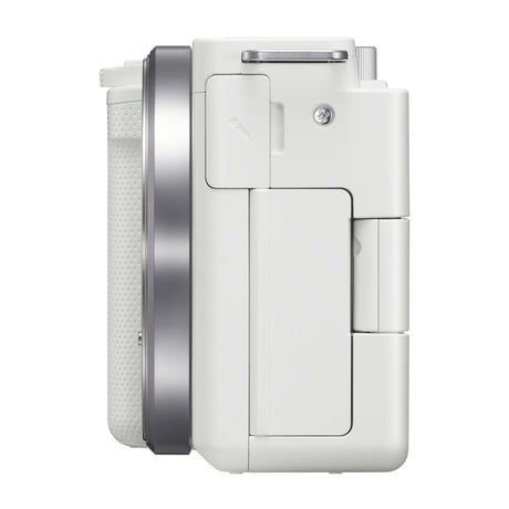 Sony Alpha ZV-E10 APS-C Interchangeable Lens Mirrorless Vlog Camera (Body Only, White)