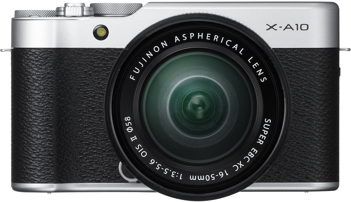 Fujifilm X-A10 Mirrorless Camera w/ XC16-50mm F3.5-5.6 OIS II Lens Kit (Silver)