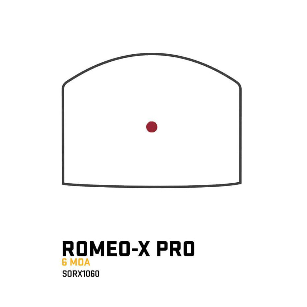 SIG SAUER Romeo-X PRO Mounted 6 MOA Red Dot Sight - 7075 Aluminum Housing with MOTAC (Black) - 6