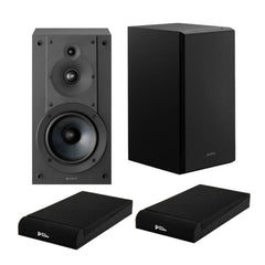 Sony SSCS5M2 3-Way 3-Driver Bookshelf Speaker System (Black) Bundle with Isolation Pads - 1
