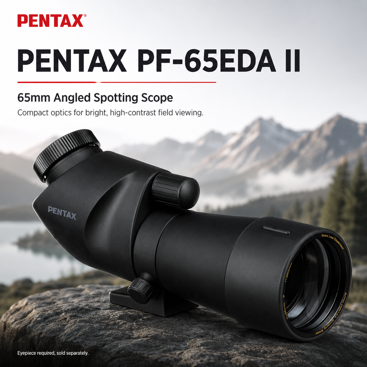 Pentax PF-65EDA II 65mm Spotting Scope (Angled Viewing, Eyepiece Required)