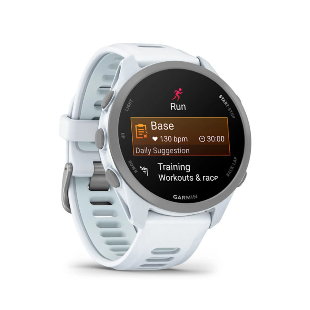 Garmin Forerunner 170 GPS Running Smartwatch with AMOLED Display (Whitestone/Cloud Blue)-3