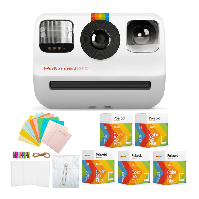 Polaroid GO Instant Camera Party Pack Bundle with 5x GO Color Film Packs