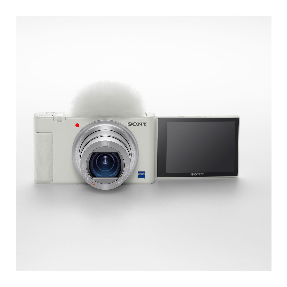 Sony ZV-1 Camera for Content Creators (White) with Mic and Accessory Kit