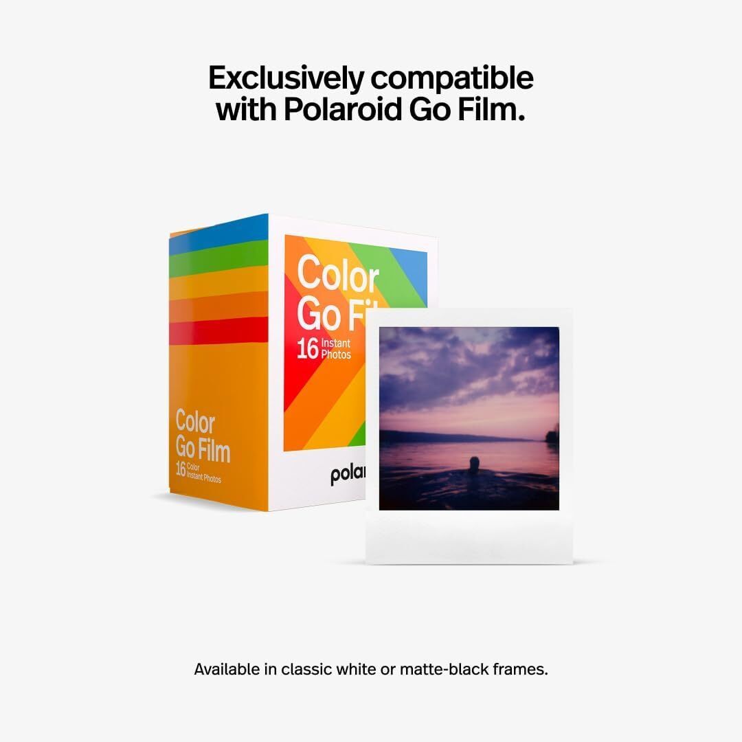 Polaroid Go Generation 2 Instant Camera (Purple) and Color Go Film (16 Instant Photos)