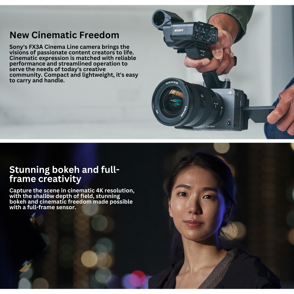 Sony FX3A Full-Frame Cinema Camera with 24-70mm f/2.8 GM II Bundle
