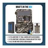 Yellowstone Y2 4G LTE Trail Camera Bundle with 5,000 mAh Battery Pack, Card Reader, and Accessories - 9