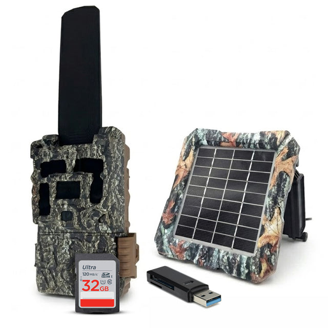 Browning Defender Wireless Pro Scout Max Trail Camera Bundle with Solar Panel and Accessories