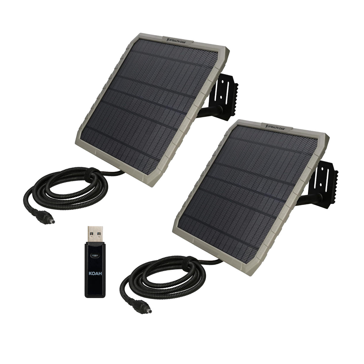 Stealth Cam FieldMAX EX 10-Inch Solar Panel (2-Pack) Bundle with Card Reader - 1