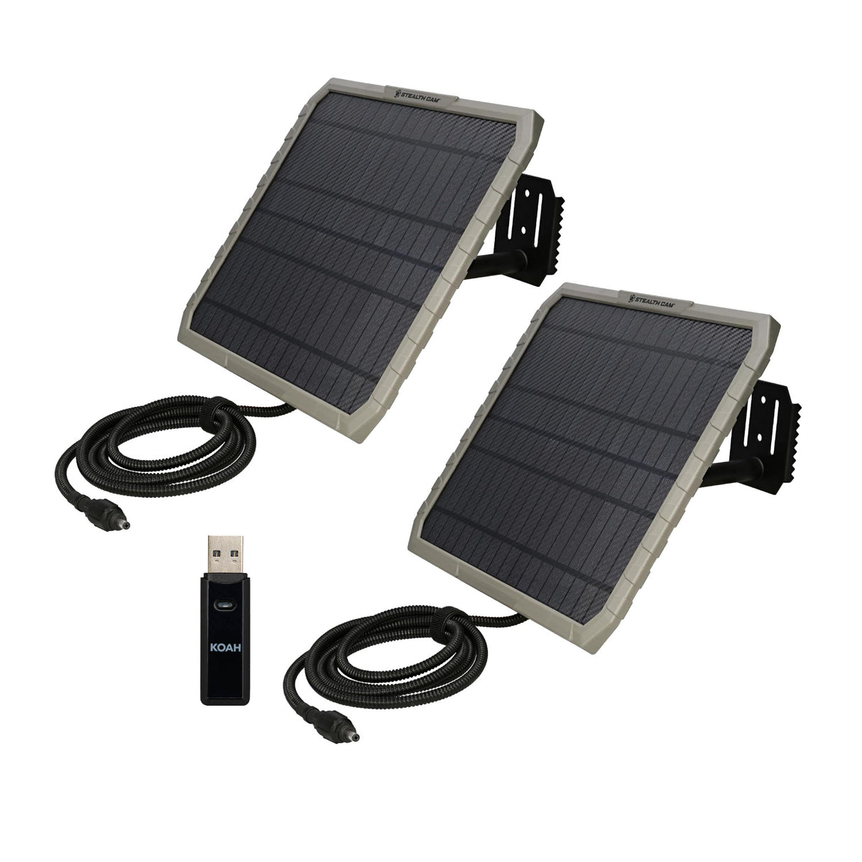 Stealth Cam FieldMAX EX 10-Inch Solar Panel (2-Pack) Bundle with Card Reader - 1