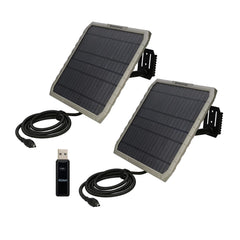 Stealth Cam FieldMAX EX 10-Inch Solar Panel (2-Pack) Bundle with Card Reader - 1