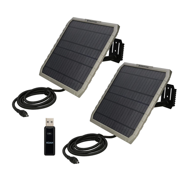 Stealth Cam FieldMAX EX 10-Inch Solar Panel (2-Pack) Bundle with Card Reader - 1