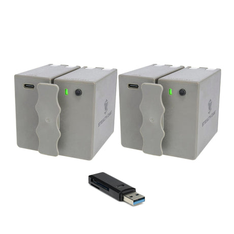 Stealth Cam 360 Cam Max Cartridge 5400mAh Lithium Battery (2-Pack) with Card Reader Bundle