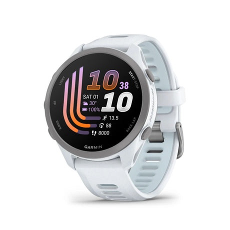 Garmin Forerunner 170 GPS Running Smartwatch with AMOLED Display (Whitestone/Cloud Blue)-1