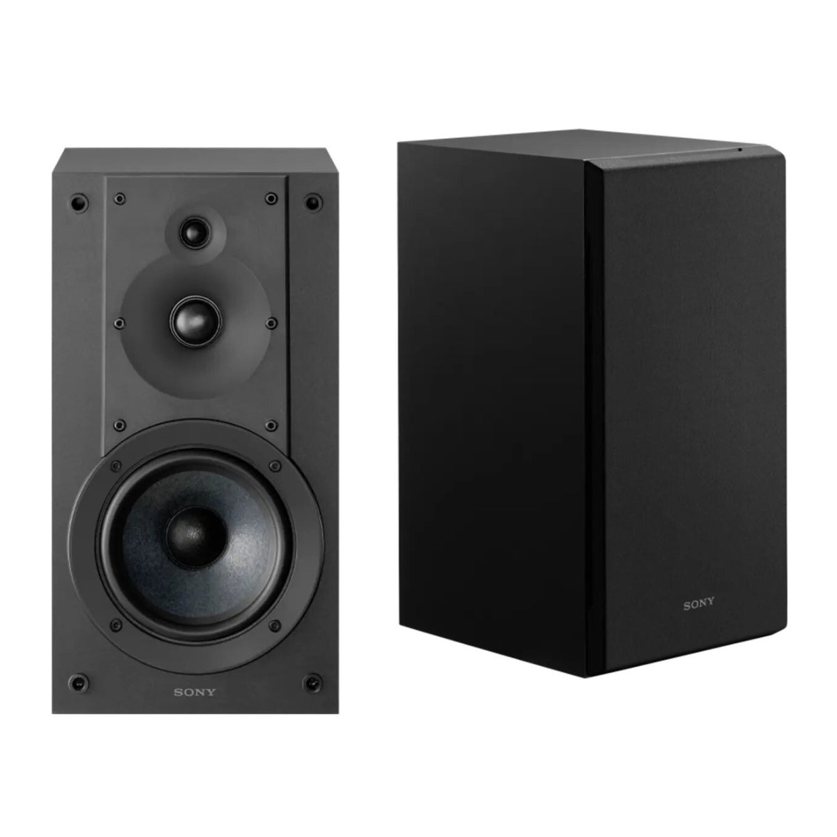 Sony SSCS5M2 3-Way 3-Driver Bookshelf Speaker System (Black) Bundle with Isolation Pads - 2