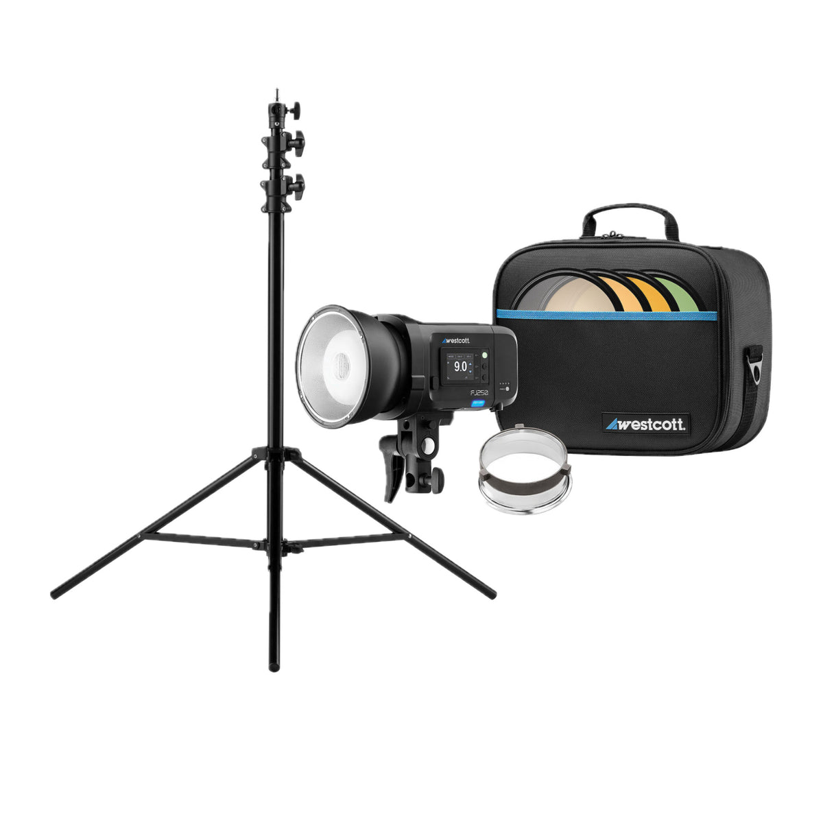 Westcott FJ250 Touchscreen Strobe with Battery and Heavy-Duty Light Stand Bundle - 1