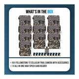 Yellowstone Y2 Cellular Trail Camera Bundle with High-Speed Card Reader, and Accessories (10-Pack) - 9