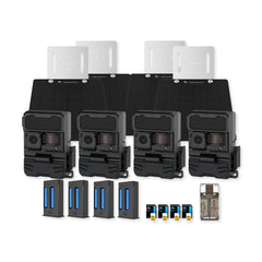Yellowstone Y2 Black Wide Lens Bundle with Batteries, Solar Panels, and Accessories (4-Pack) - 1