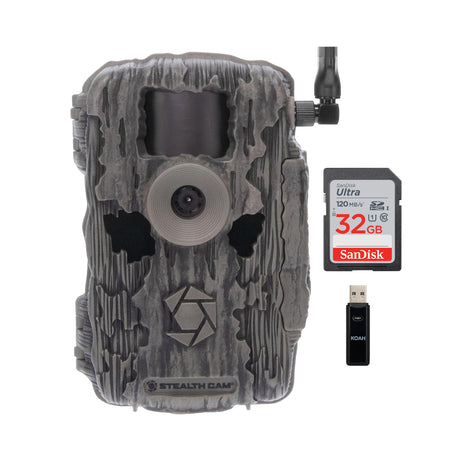 Stealth Cam Fusion X-Pro 36MP 720P Cellular Dual Sim Trail Camera Bundle with 32GB Card and Reader - 1
