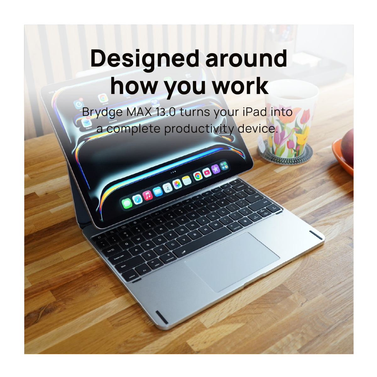 Brydge MAX 13.0 Aluminum Keyboard Case for iPad Air 13 (Silver)-7