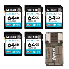 Kingston Canvas Go Plus 64GB Gen4 200MB/s UHS-I U3 V30 Memory Card (5-Pack)-a9f7746c75f26194.jpg