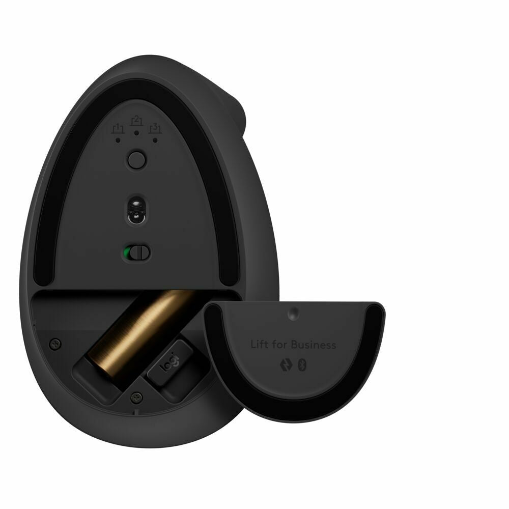 Logitech - Lift Vertical Wireless Ergonomic Mouse with 4 Customizable Buttons - Graphite)