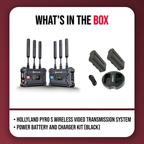 Hollyland Pyro S Wireless Video Transmission System with Power Battery and Charger Bundle