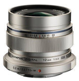 Olympus m.12mm F2.0 Zuiko Camera Lens (Silver) (Open Box)