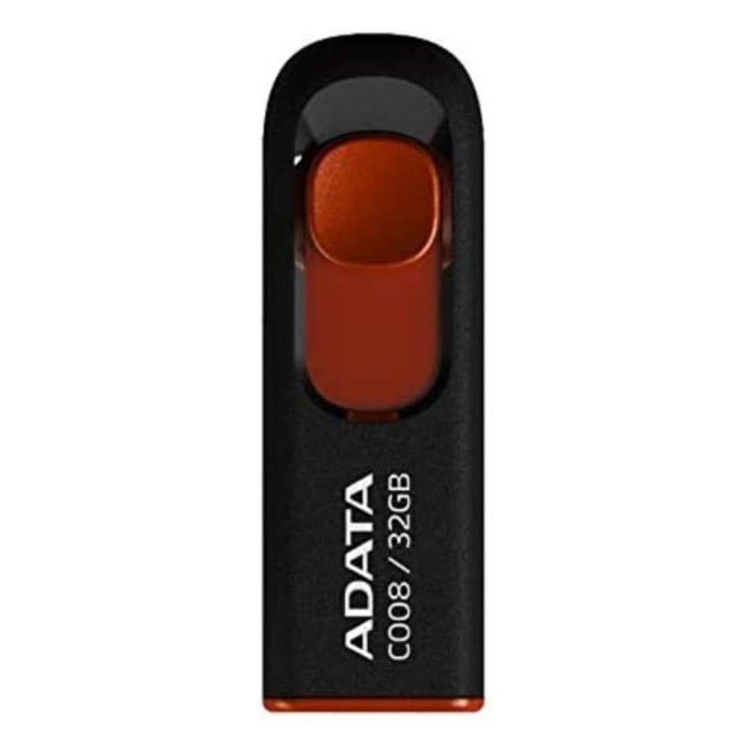 ADATA 32GB USB 2.0 Retractable Flash Drive (Red) (50-pack) with USB-C Adapter