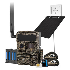 Yellowstone Y2 4G-LTE Trail Camera Bundle with Solar Panel, 2 Battery Packs, and Accessories