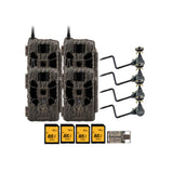 Stealth Cam 40MP Deceptor Max Cellular Trail Camera (2-Pack) x 2 with 2 x Trail Camera Holder Bundle