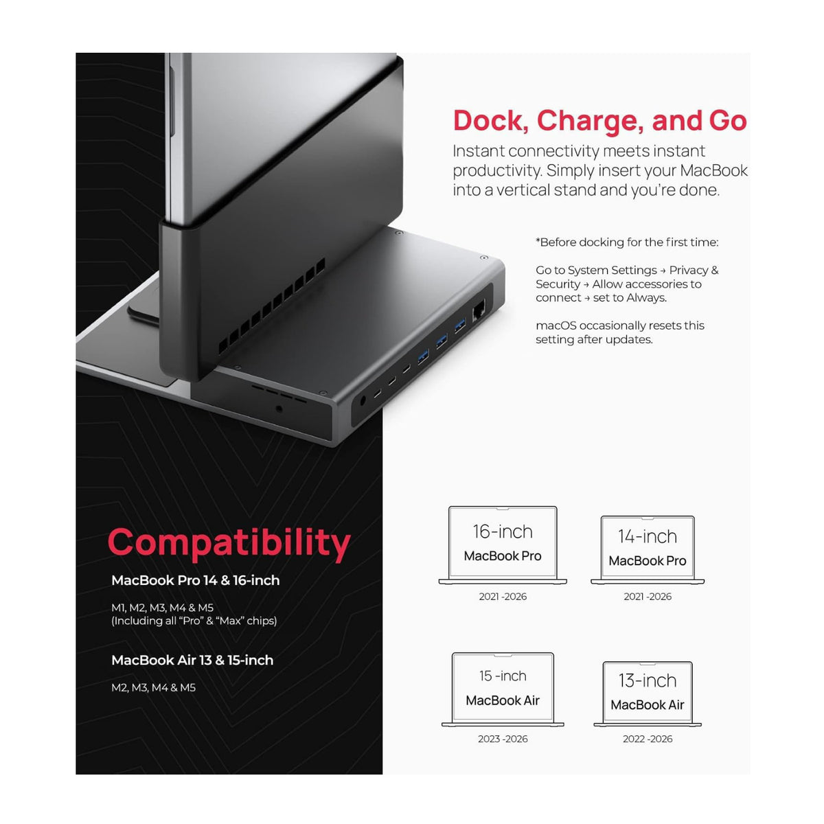 Brydge ProDock Duo TB4 Docking Station Bundle with Adapter Sleeve for 13-Inch Macbook Air - 4