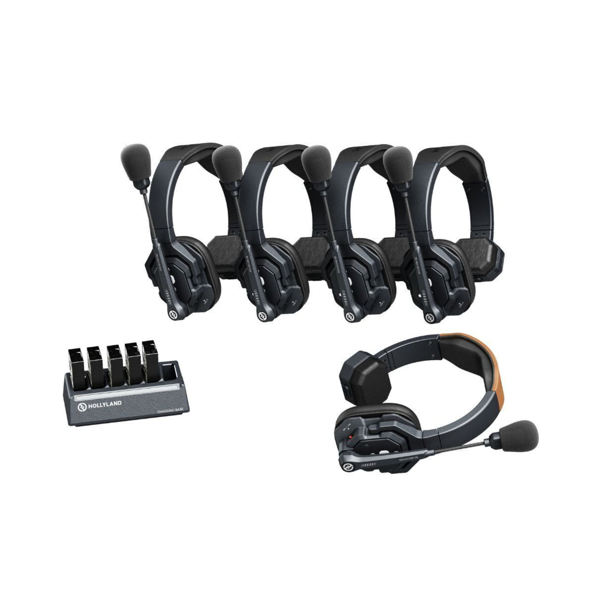 Hollyland Solidcom SE Global 5S 5-Person Single-Ear Headset Intercom System (2.4 GHz) with Hard Case - 2
