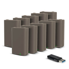 Stealth Cam FieldMax Max-Pak Lithium Battery Cartridge (10-Pack) with Memory Card Reader Bundle