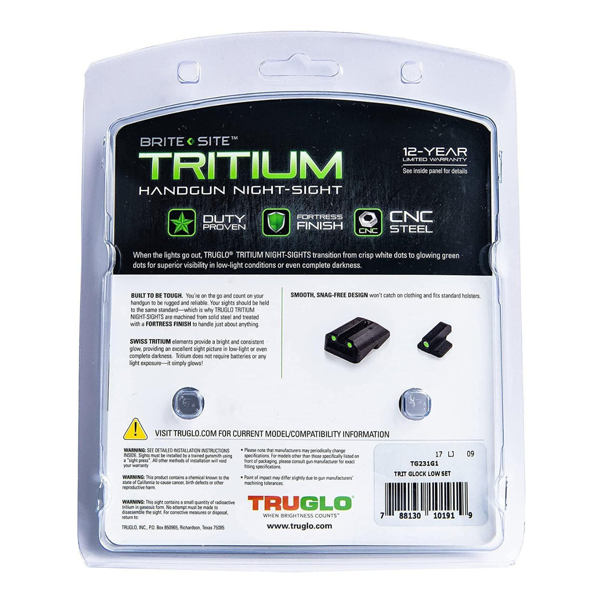 TruGlo Tritium Fiber Optic Sight (Glock Low Set)