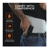 Rounded IWB Holster Fits: Glock 19 19X 23 32 45 (G1-5) Holster Carbon Fiber (American Made)-4