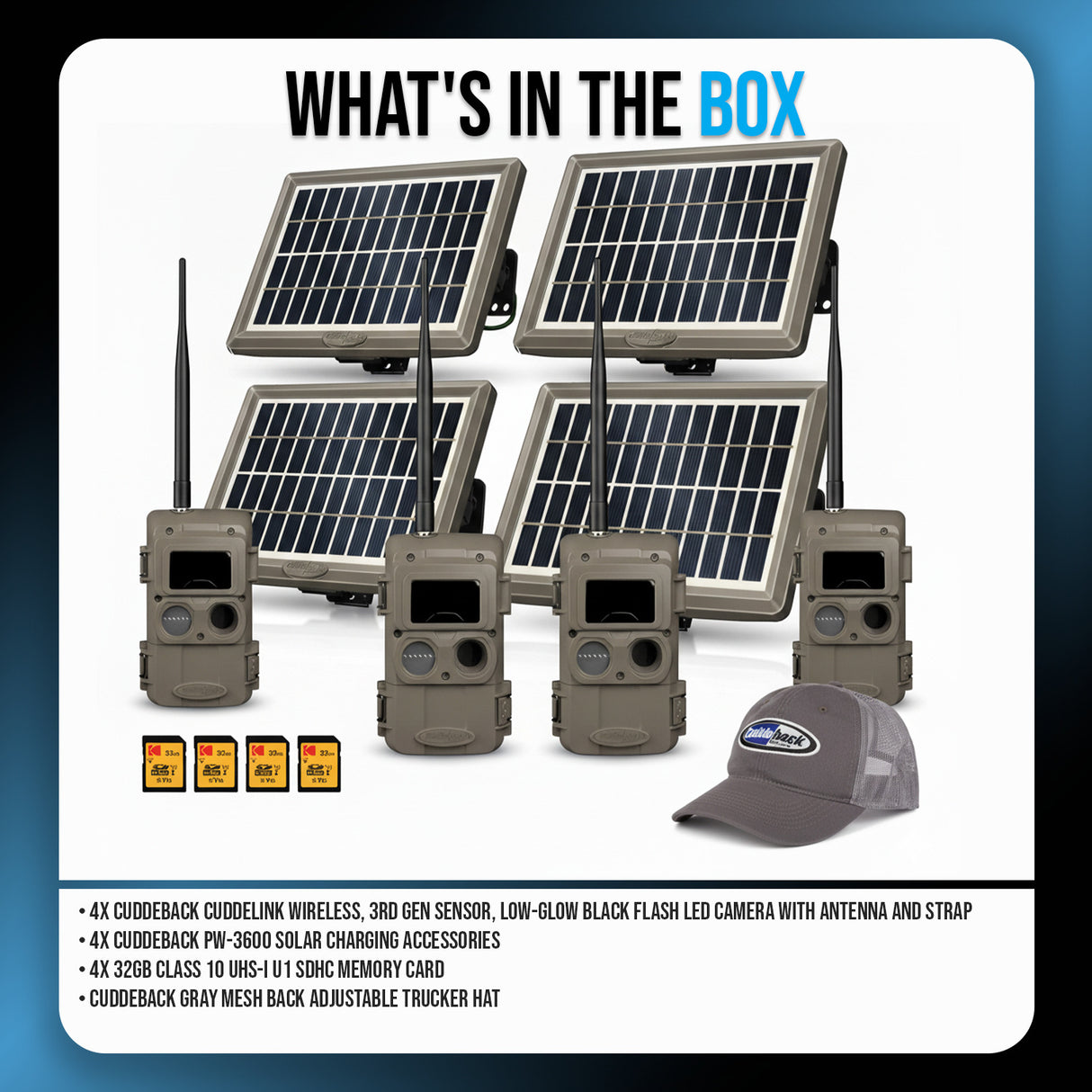 Cuddeback CuddeLink Wireless, Low-Glow Black Flash LED Camera Bundle