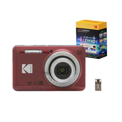 Kodak PIXPRO Friendly Zoom FZ55 (Red) with Charmera Millennium Edition Bundle-1