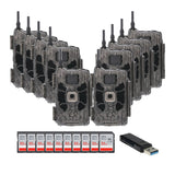 Stealth Cam Deceptor Dual Network Trail Camera (10 Pack) Bundle with 32GB Memory Card & Card Reader - 1