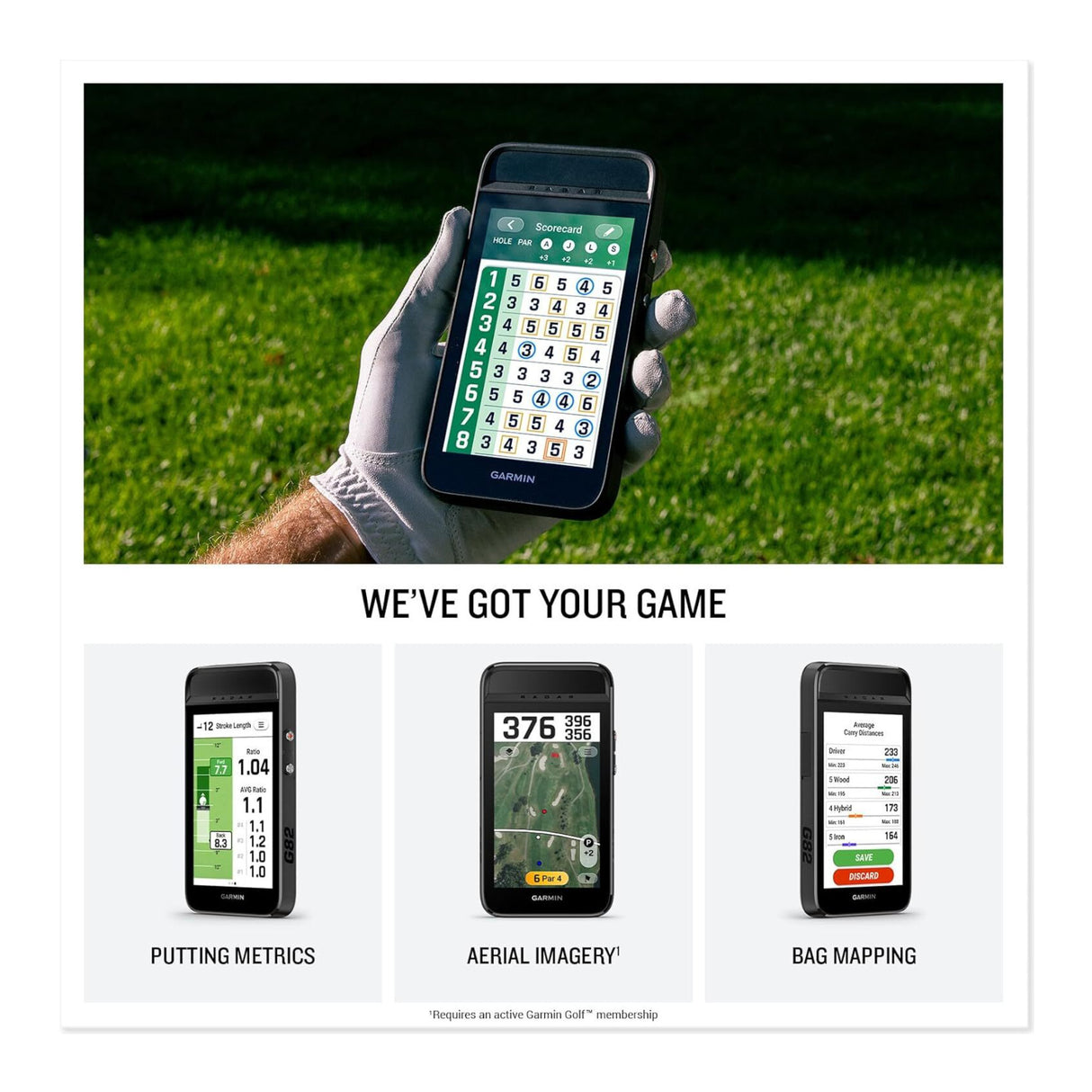 Garmin Approach G82 Launch Monitor and Premium GPS Golf Handheld with Accs - 7