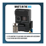 Yellowstone Y2 Black Wide Lens Trail Camera Bundle with High-Speed Card Reader, and Accessories - 9