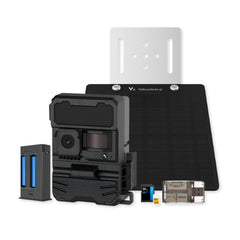 Yellowstone Y2 Black Wide Lens Camera Bundle with Battery, Solar Panel, Card Reader, and Accessories - 1
