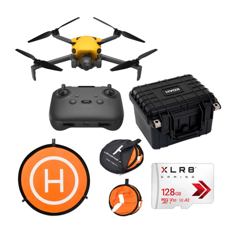 SKYROVER X1 48MP 4K Camera Drone (Yellow) Bundle with Hard Case and Accessories - 1