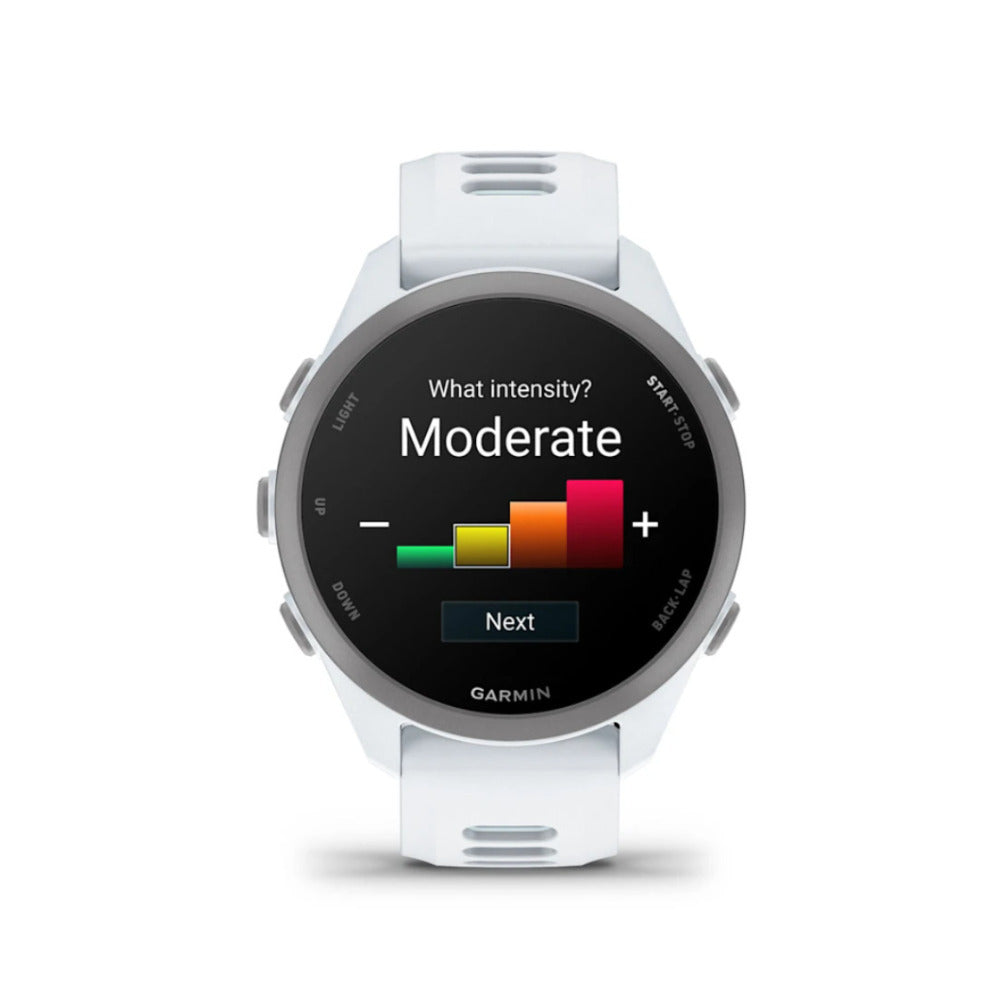 Garmin Forerunner 170 GPS Running Smartwatch with AMOLED Display (Whitestone/Cloud Blue)-4