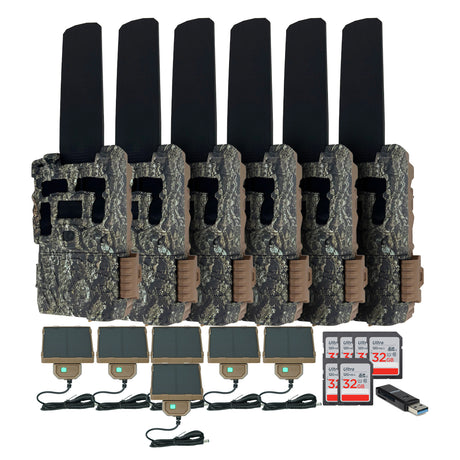 Browning Trail Camera Defender Wireless Pro Scout Max HD-DV (6-Pack) Bundle with Solar Power Pack
