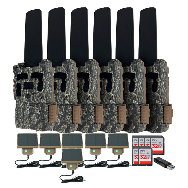 Browning Trail Camera Defender Wireless Pro Scout Max HD-DV (6-Pack) Bundle with Solar Power Pack