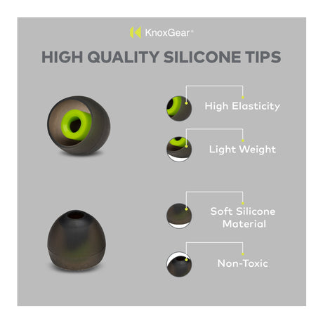 Knox Gear Silicone Earbud Replacement Tips